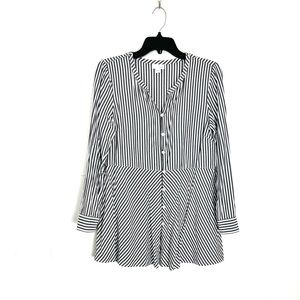 J Jill Striped Long Sleeve Top